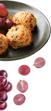scones and grapes